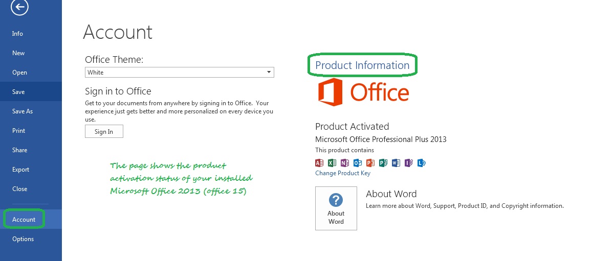 How to Check Activation Status in Microsoft Office 2013 - Applications